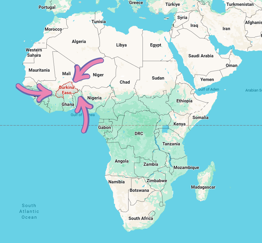 Africa - Burkina Faso Map